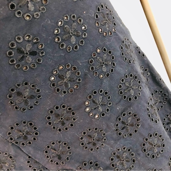 NWOT Johnny Was black Stretch Cotton Eyelet Leggings Black XS cottage core emo - Picture 12 of 13